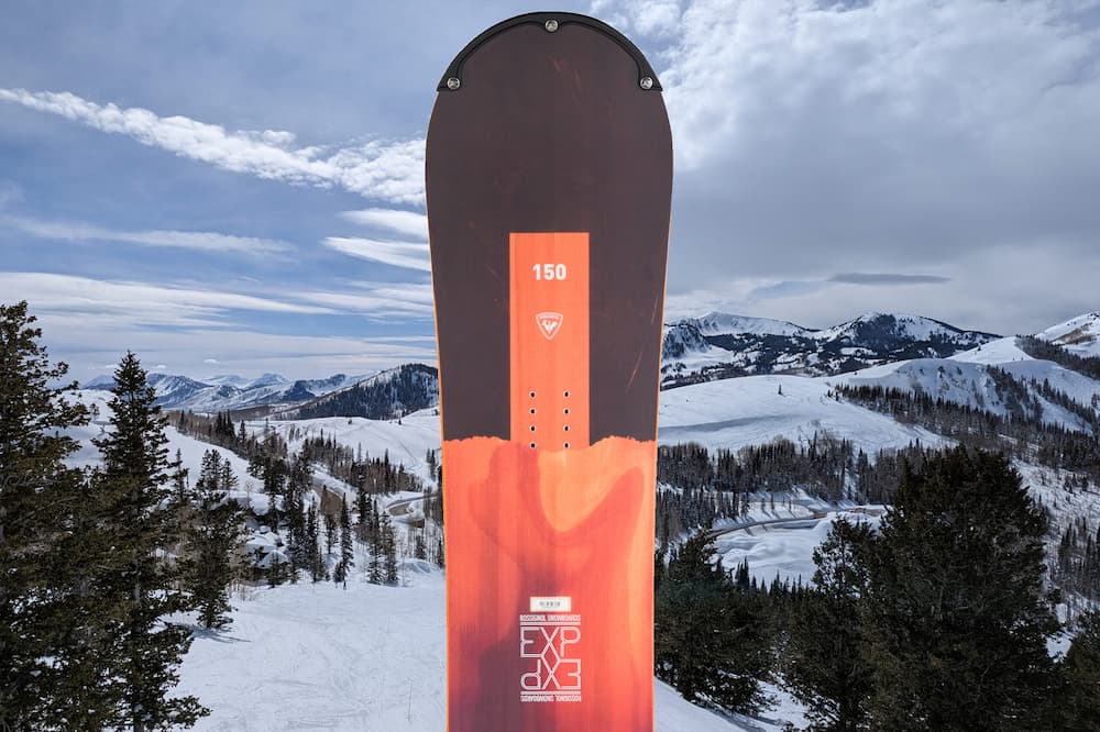 Sport Snowboard rental package on a background with a sweeping view of Deer Valley Resort